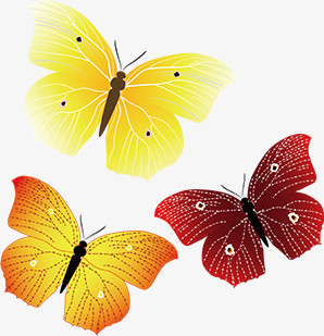 彩色艺术卡通蝴蝶