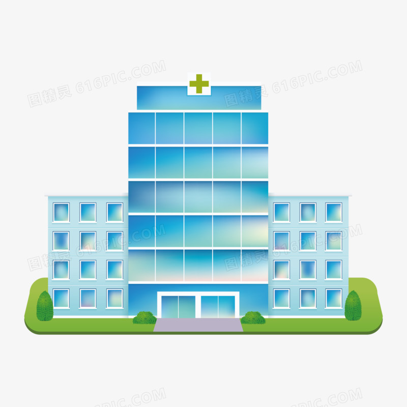 矢量医院建筑物免抠元素