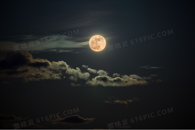 夜景月亮中秋节日