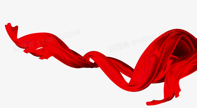 红飘带素材 红色飘带