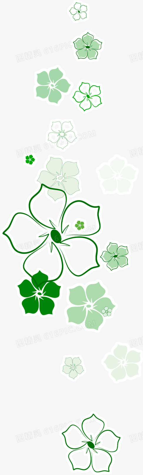 绿色小花装饰