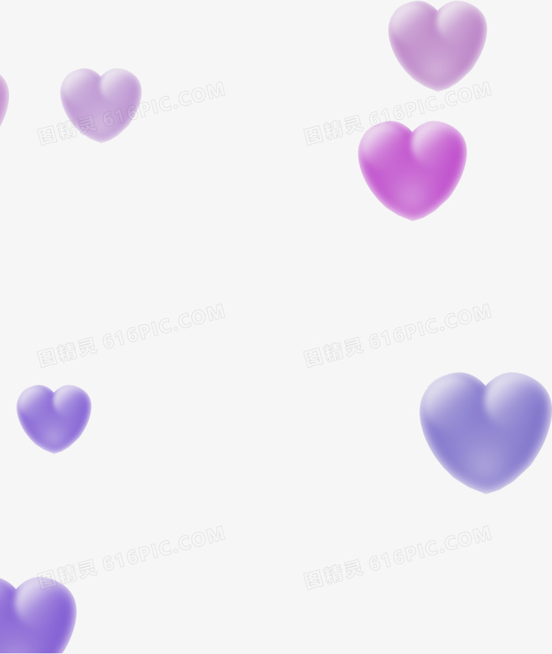 紫色的气泡爱心