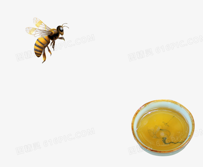 唯美卡通蜜蜂蜂蜜碗