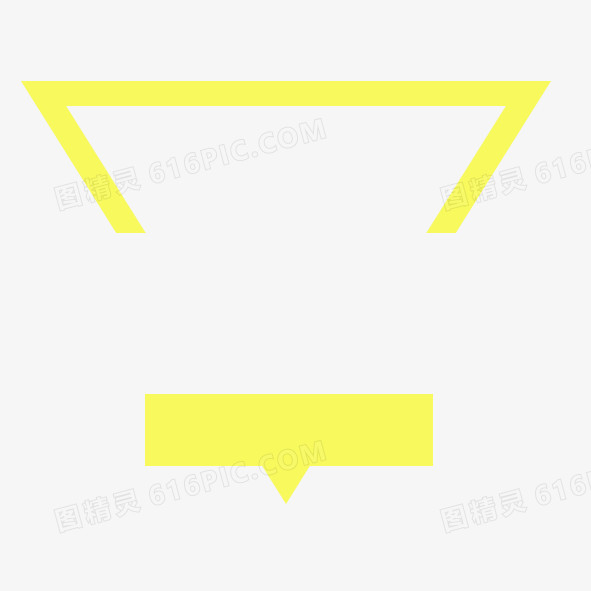 黄色三角几何文本框