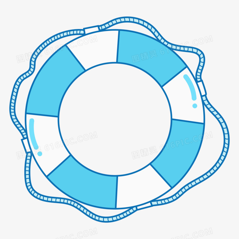 卡通手绘救生圈图标矢量元素