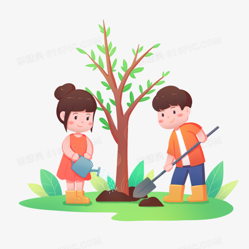 关键词:312植树节植树造林种树栽树保护环境绿化种植绿植人物卡通栽种