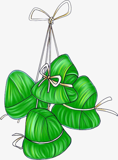 端午节粽子手绘绿色粽子