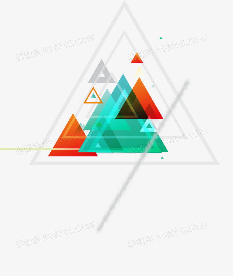 抽象炫彩几何三角