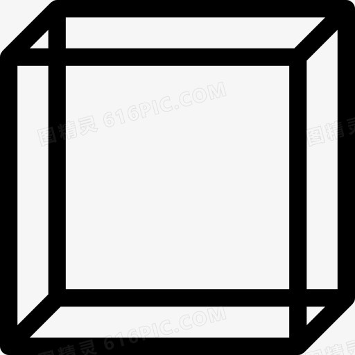 透明的立方体图标