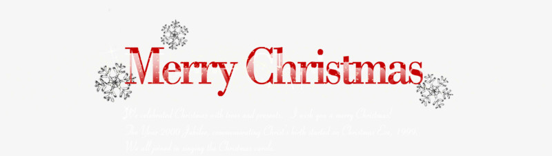 红色文字效果创意合成文字圣诞节快乐