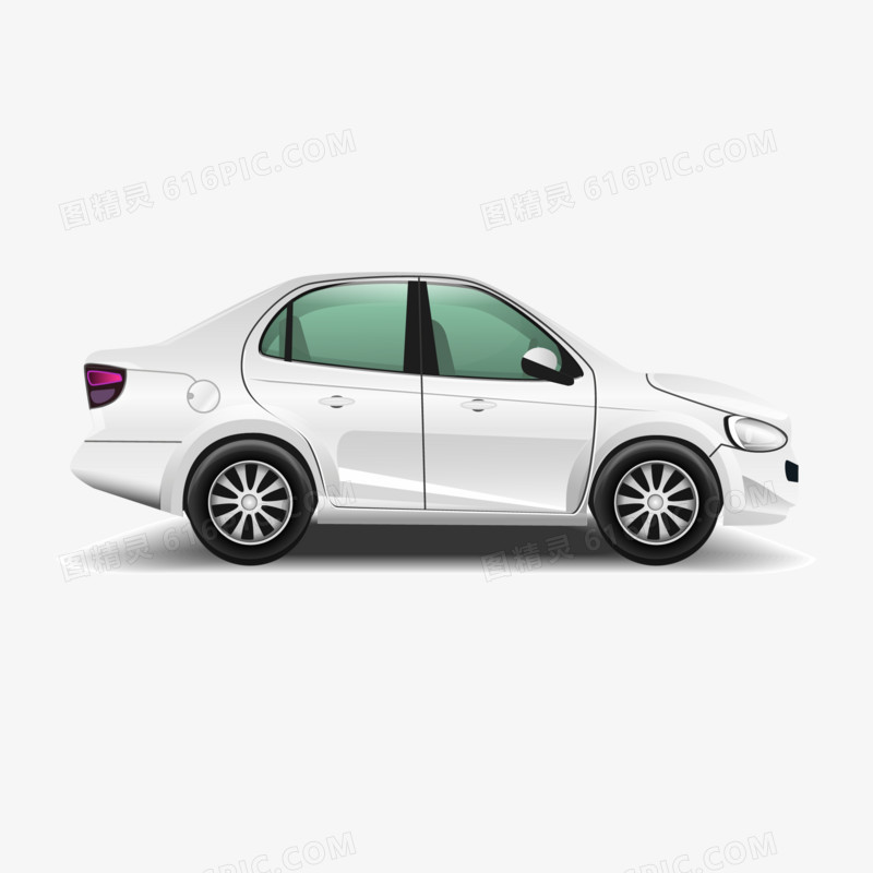 轿车私家车家庭用车免抠元素矢量图精灵为您提供白色侧面小汽车产品