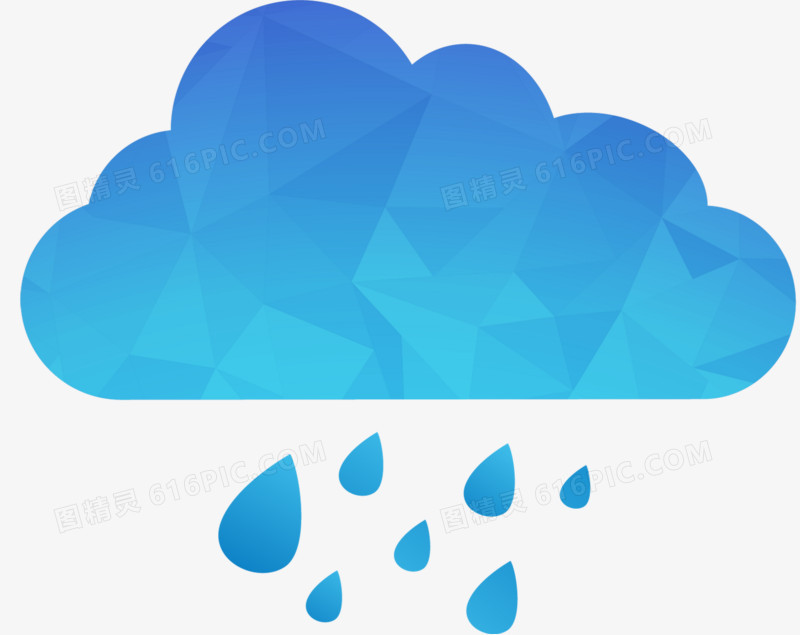 关键词:标志图标雨标志下雨小雨大雨蓝色雨云朵天气矢量淋雨图精灵为