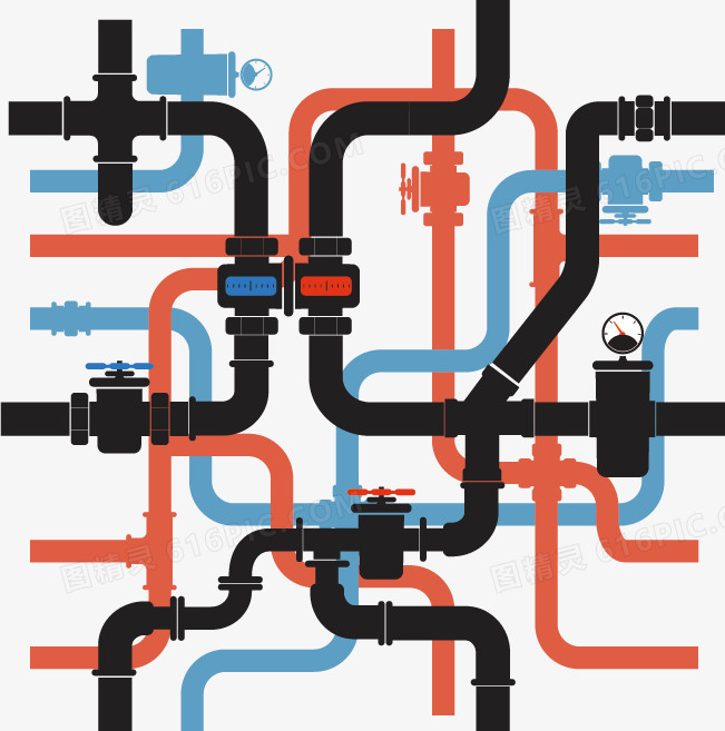 图精灵 免抠元素 装饰图案 > 彩色管道素材 图精灵为您提供彩色管道