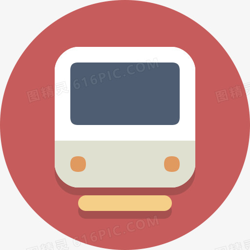 机车地铁火车交通运输圆形图标