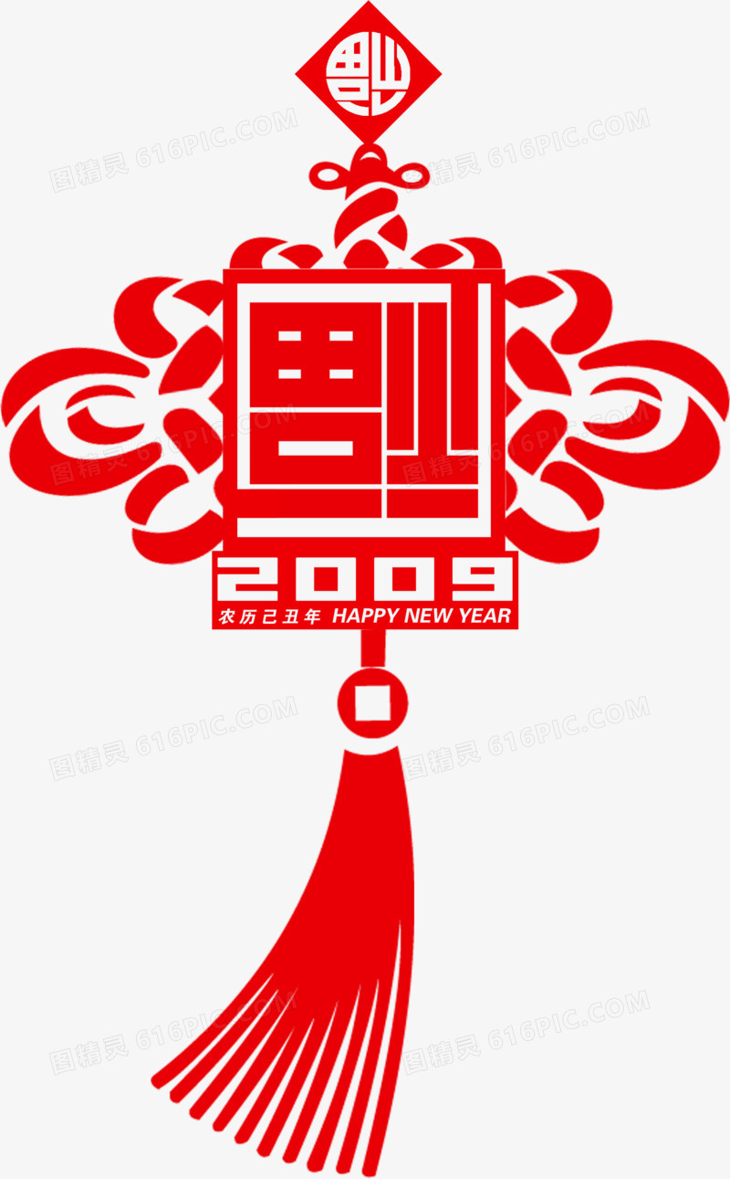 红色中国结新年装饰