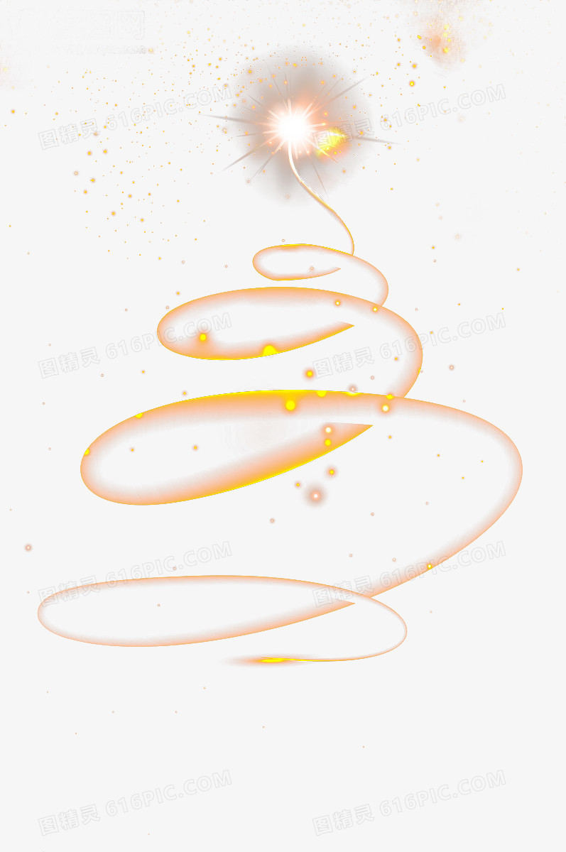 金色圣诞树发光曲线