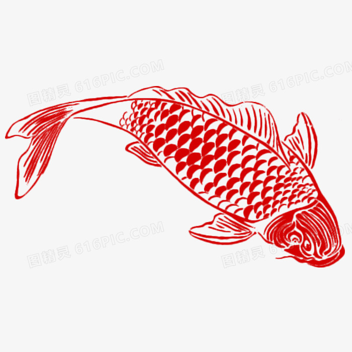 图精灵 免抠元素 装饰图案 > 鱼剪纸新年图片 图精灵为您提供鱼剪纸