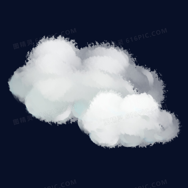 卡通手绘乌云云朵装饰元素