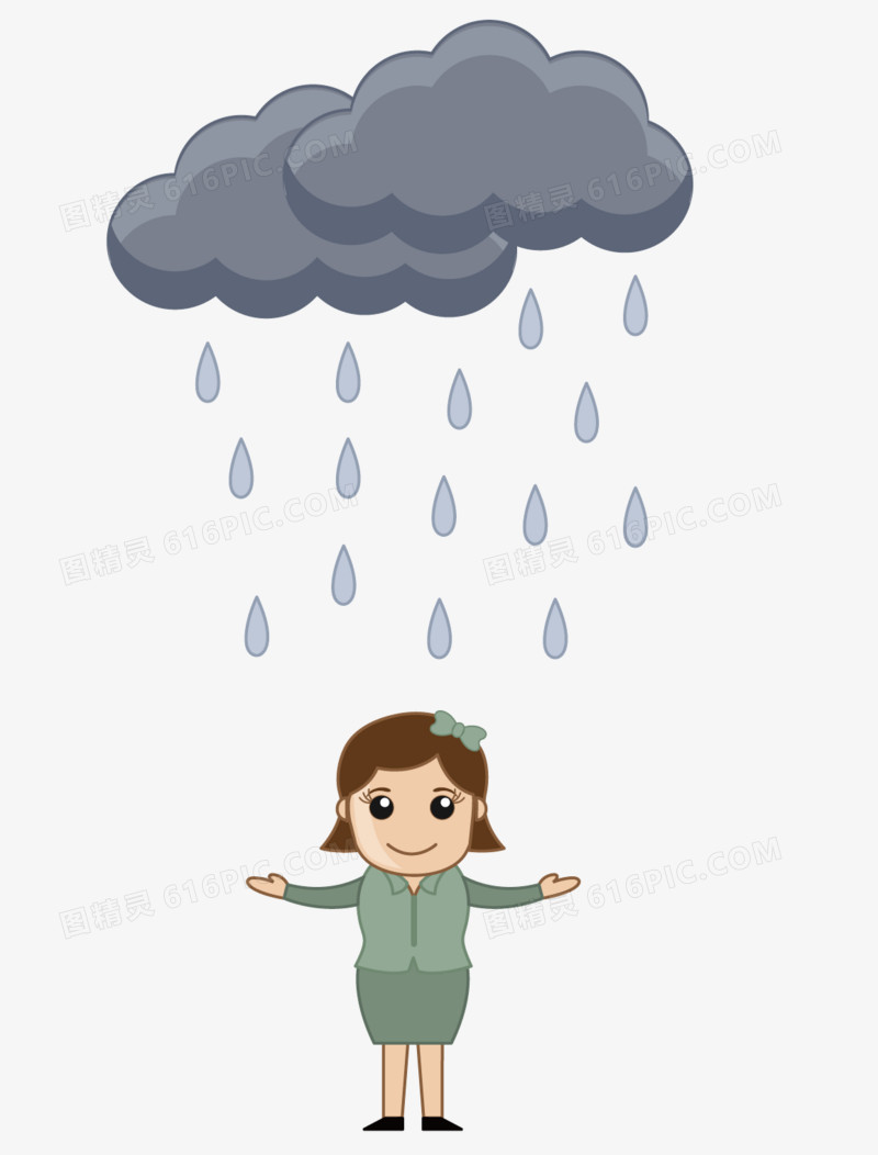 下雨插画