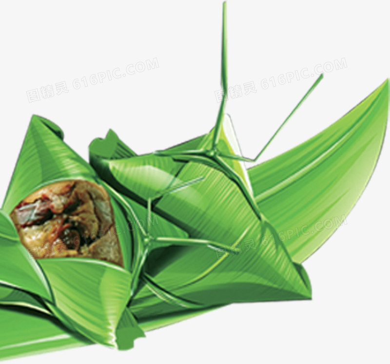 端午节粽子粽叶装饰图片