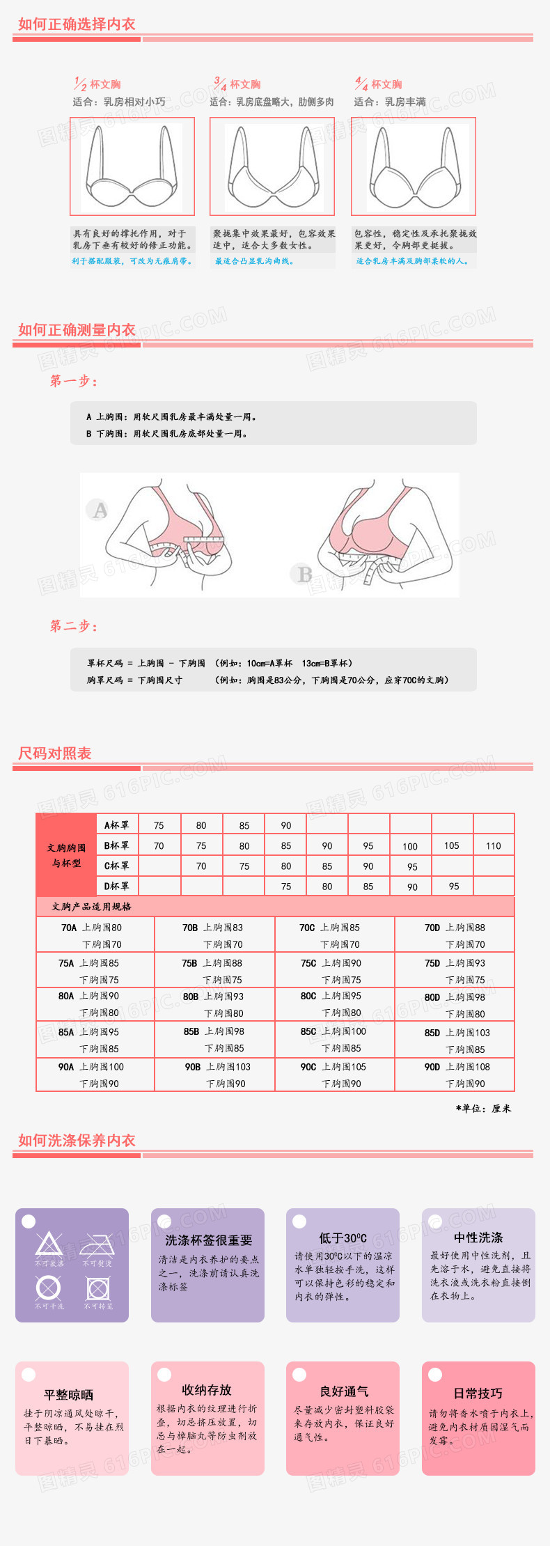 胸罩尺码表图片免费下载_高清PNG素材_