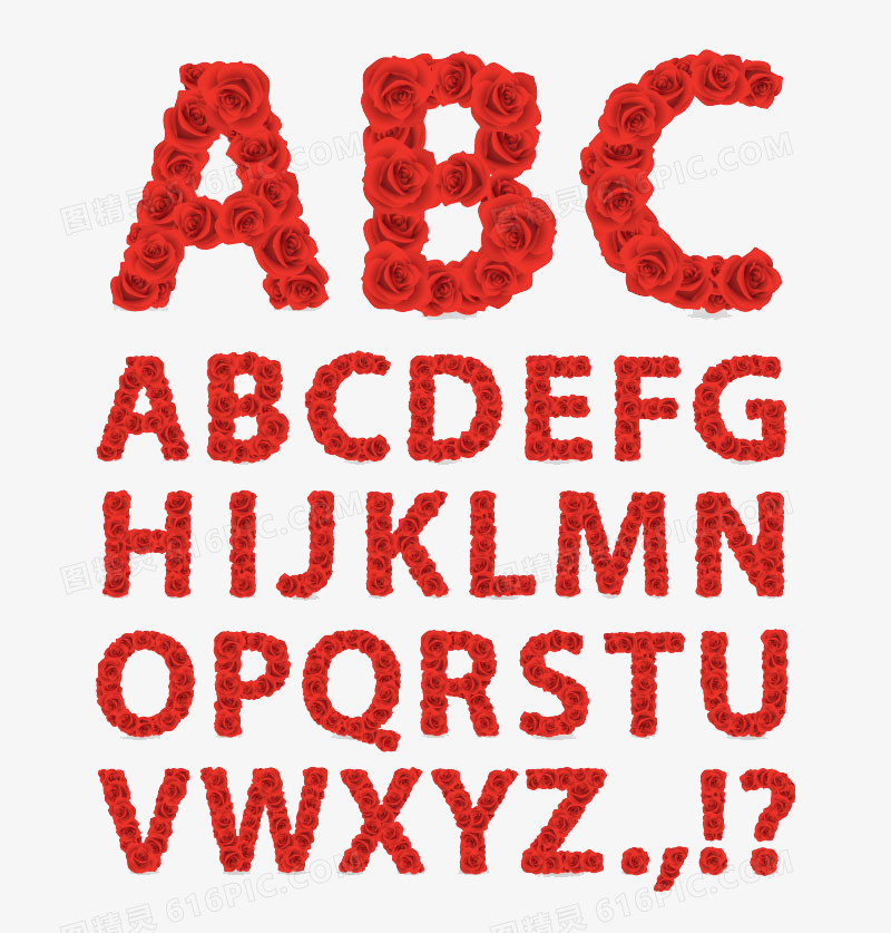 红玫瑰字母