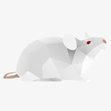 多边形折纸创意老鼠
