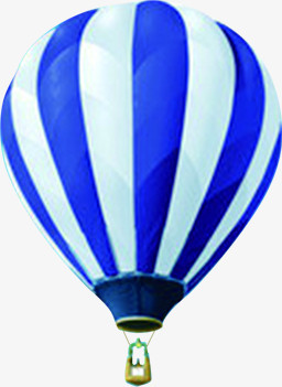蓝色热气球海报点缀装饰