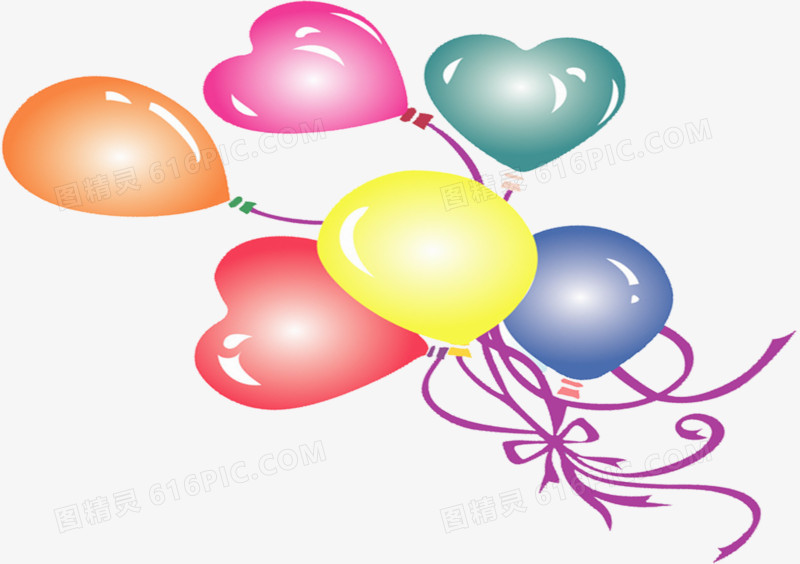 心形气球卡通装饰图片