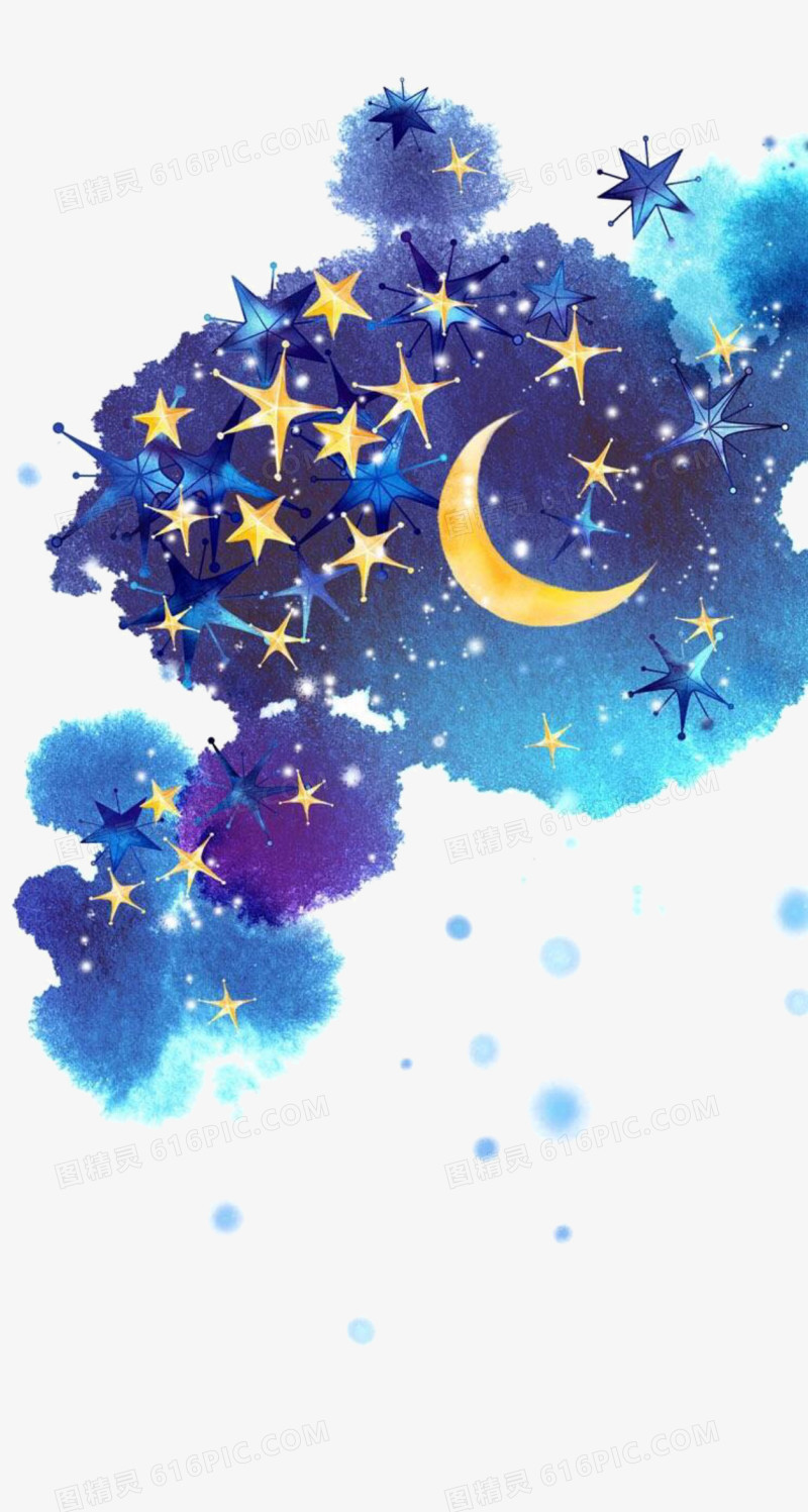 手绘夜晚的天空