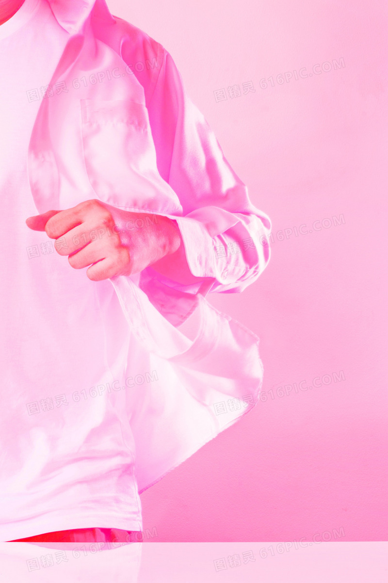 粉色丝绸衬衫素材
