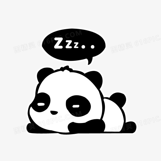 关键词:              黑白可爱小熊猫小熊瞌睡困表情
