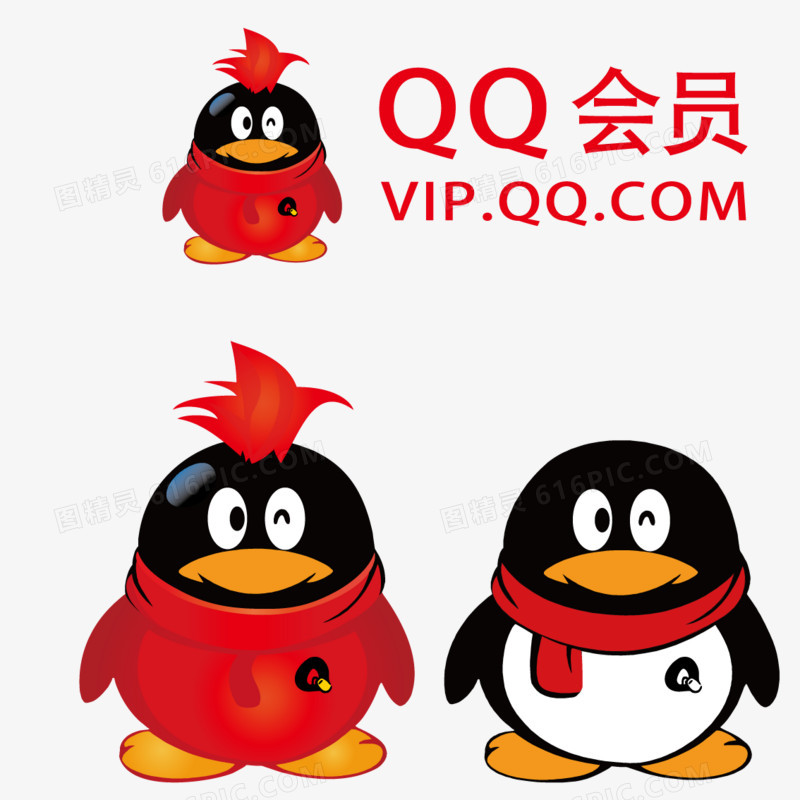 QQ会员标志矢量图