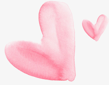 粉色手绘爱心装饰设计情人节
