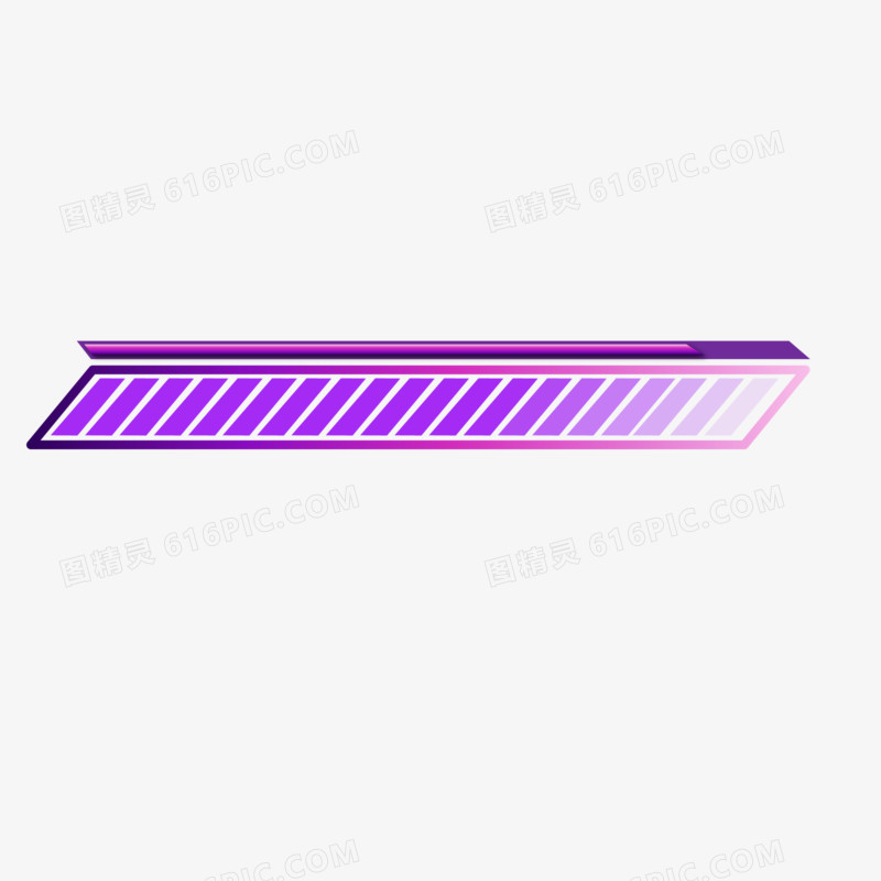 紫色矢量几何渐变进度条图标元素