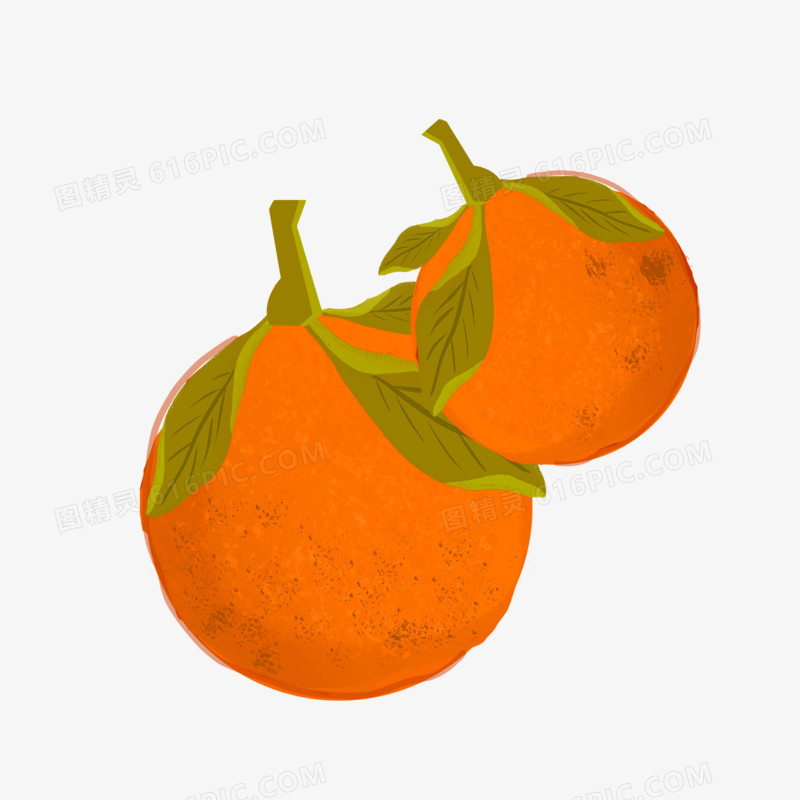 卡通手绘水果橘子免抠元素