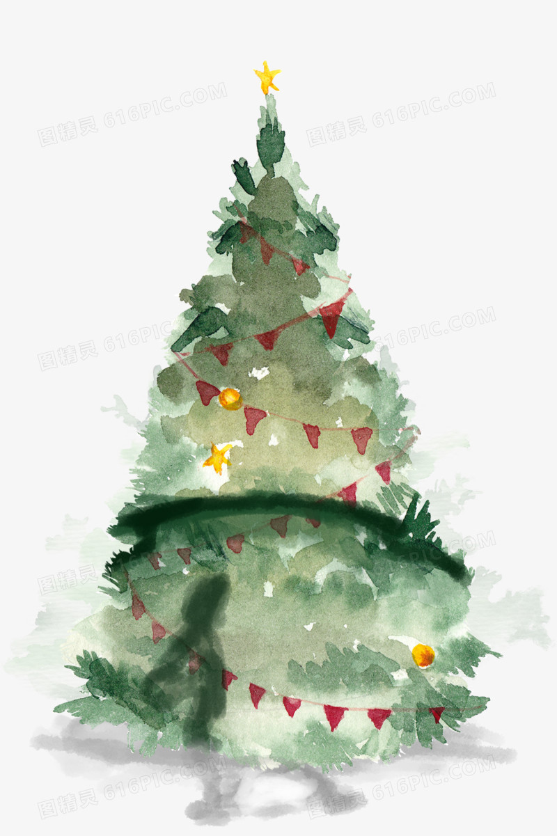 卡通手绘圣诞树