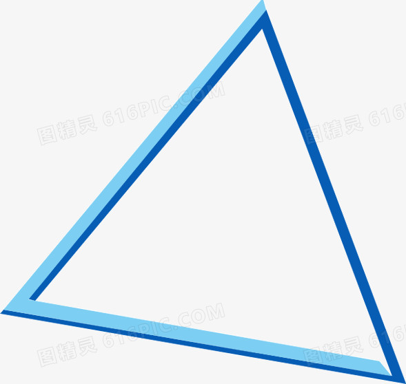 蓝色三角形几何装饰图案