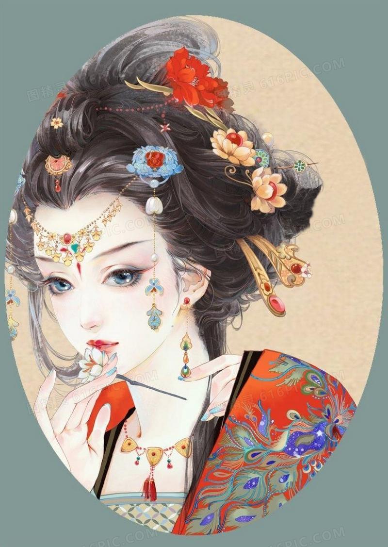 治愈系手绘古风插画图片免费下载_png素材_编号z2ri9k72x_图精灵