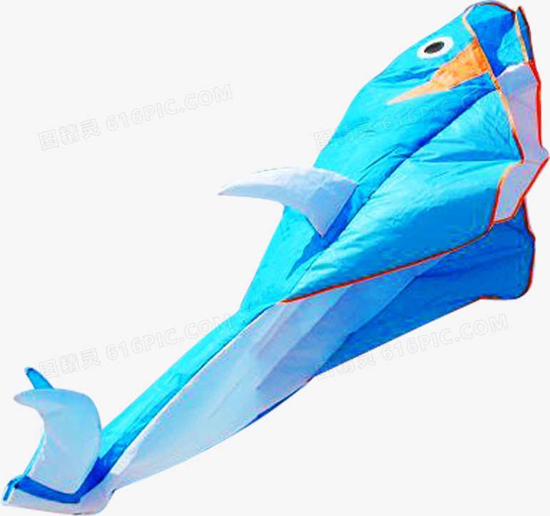 蓝色动物春天飞翔的风筝