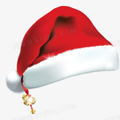 圣诞节圣诞老人帽子透明元素素材