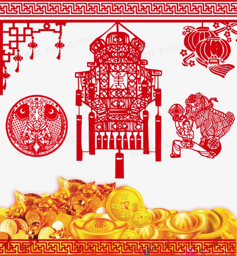 红色剪纸