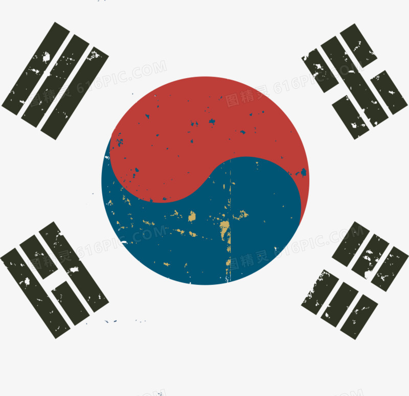 矢量韩国国旗