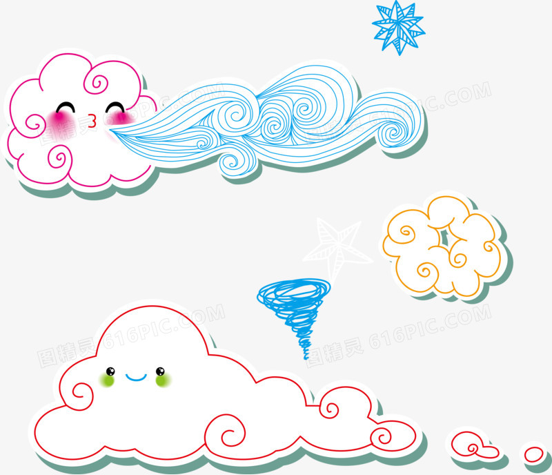 关键词:云朵大风龙卷风卡通画图精灵为您提供创意云和风免费下载,本