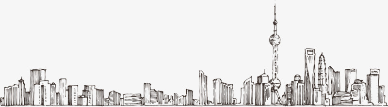 手绘建筑 建筑 城市 上海