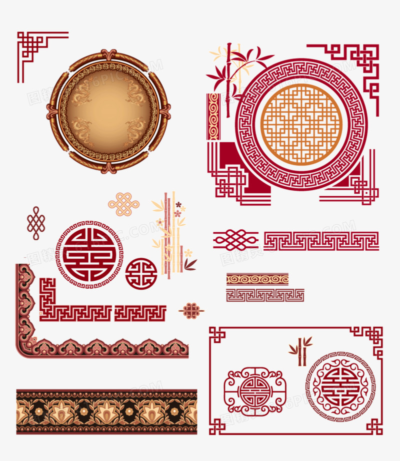 中国风古典装饰底纹边框
