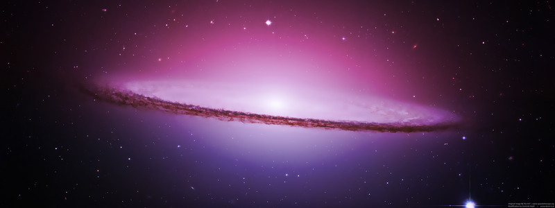 紫色唯美星空夜景