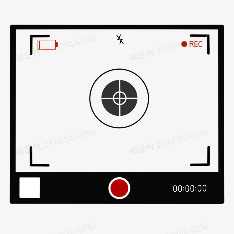 黑色录像框摄像框素材