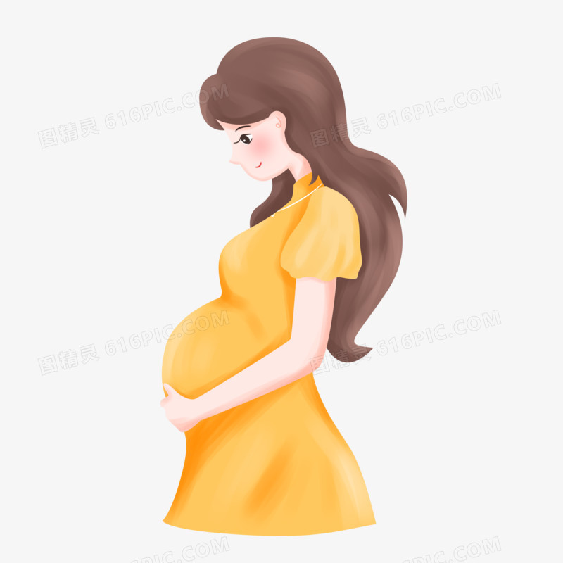 孕肚孕妈宝妈孕妇孕育怀孕怀胎母亲母爱胎儿胎教胎教音乐人物卡通手绘