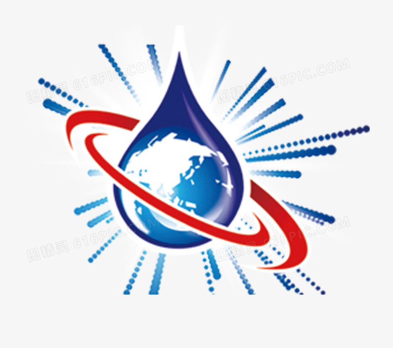 地球水滴logo素材